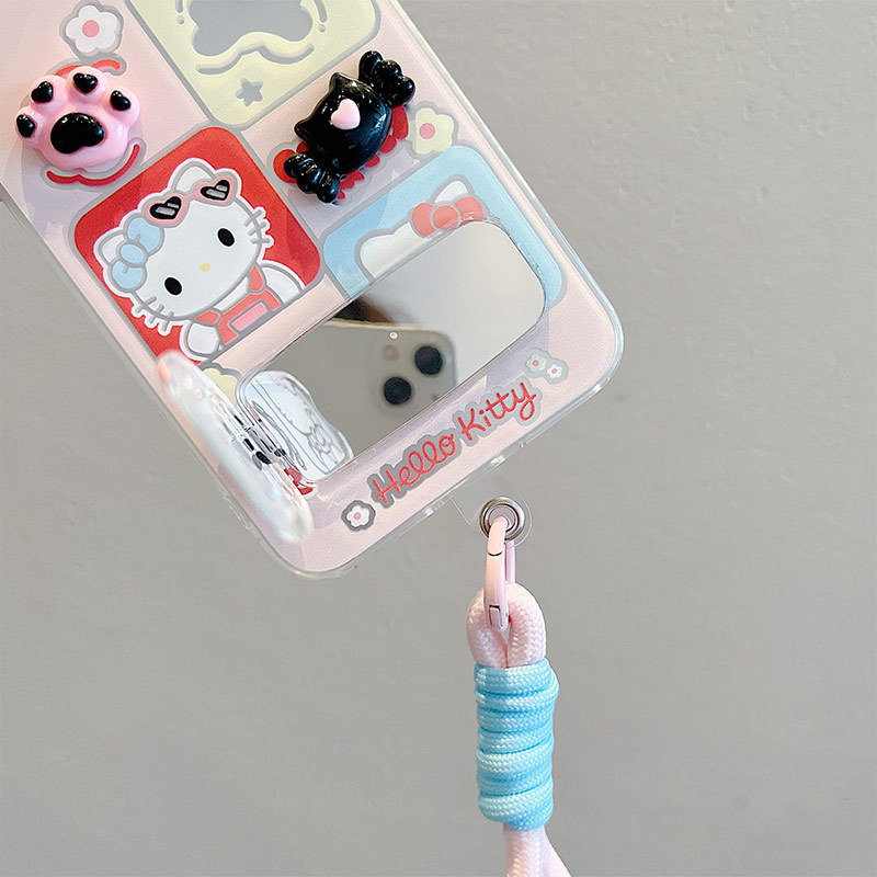 Samsung case:Cute Hello Kitty Phone Case for Samsung A06/A07/A16/A17/A36/A56 /A05, Girly Summer Cover with Optional Stand & Hand Strap