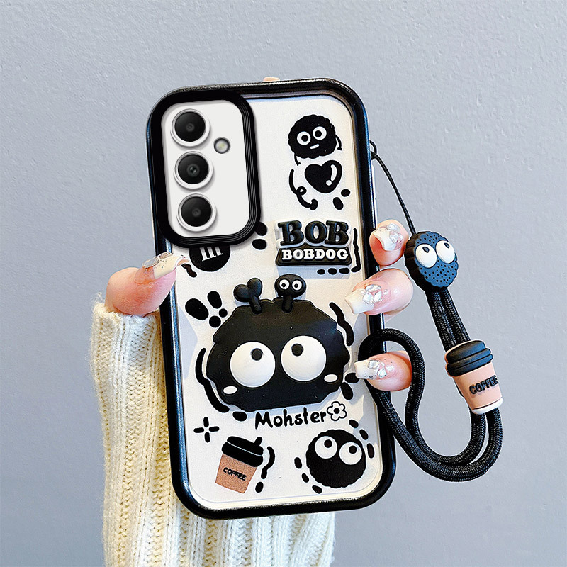 Samsung case :Cute 3D Cartoon Phone Case for SamsungA55/A54/A53/A51/A36/A35/ A16/A05 ,Soft TPU Shockproof Cover with Lanyard