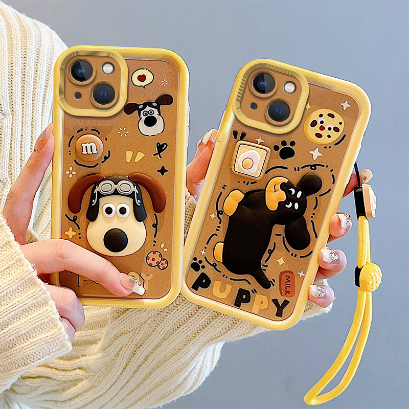 3D Kuromi Cartoon Phone Case for iPhone6/iPhone7/iPhone11/iPhone 16/15/14/13 Pro Max, Cute Shockproof Protective Cover with Hand Strap