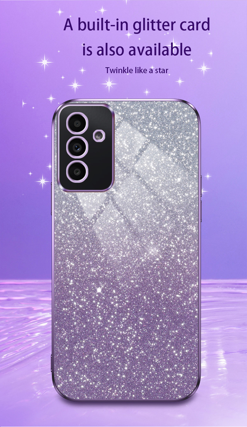 Samsung cover/case S26/S25/S24/S23/S22/S21 Gradient Glitter Electroplated Phone Case for Samsung A56/A55/A54/A36/A35/A17/A07/A06/A05, Shockproof Protective Cover
