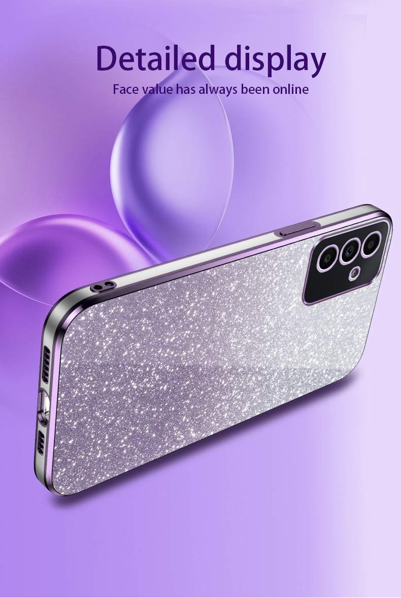 Samsung cover/case S26/S25/S24/S23/S22/S21 Gradient Glitter Electroplated Phone Case for Samsung A56/A55/A54/A36/A35/A17/A07/A06/A05, Shockproof Protective Cover