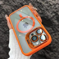 iPhone cover/case :Magnetic Clear Phone Case with Camera Bracket for iPhone 17 Pro Max/16 Pro Max/17/16, Shockproof Acrylic Cover for iphone 15/iphone 14/iphone 13/12/11