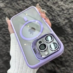 iPhone cover/case :Magnetic Clear Phone Case with Camera Bracket for iPhone 17 Pro Max/16 Pro Max/17/16, Shockproof Acrylic Cover for iphone 15/iphone 14/iphone 13/12/11
