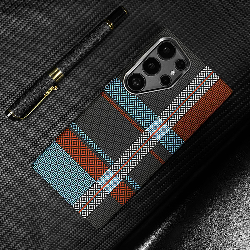 Samsung case:Magnetic Carbon Fiber Phone Case for Samsung Galaxy S26/S25/S23/A56/A17/A16Shockproof Slim PC Cover with Built-in Magnet, Anti-Scratch Matte Protective Case for Note 20