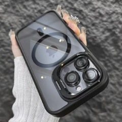 iPhone cover/case :Magnetic Clear Phone Case with Camera Bracket for iPhone 17 Pro Max/16 Pro Max/17/16, Shockproof Acrylic Cover for iphone 15/iphone 14/iphone 13/12/11