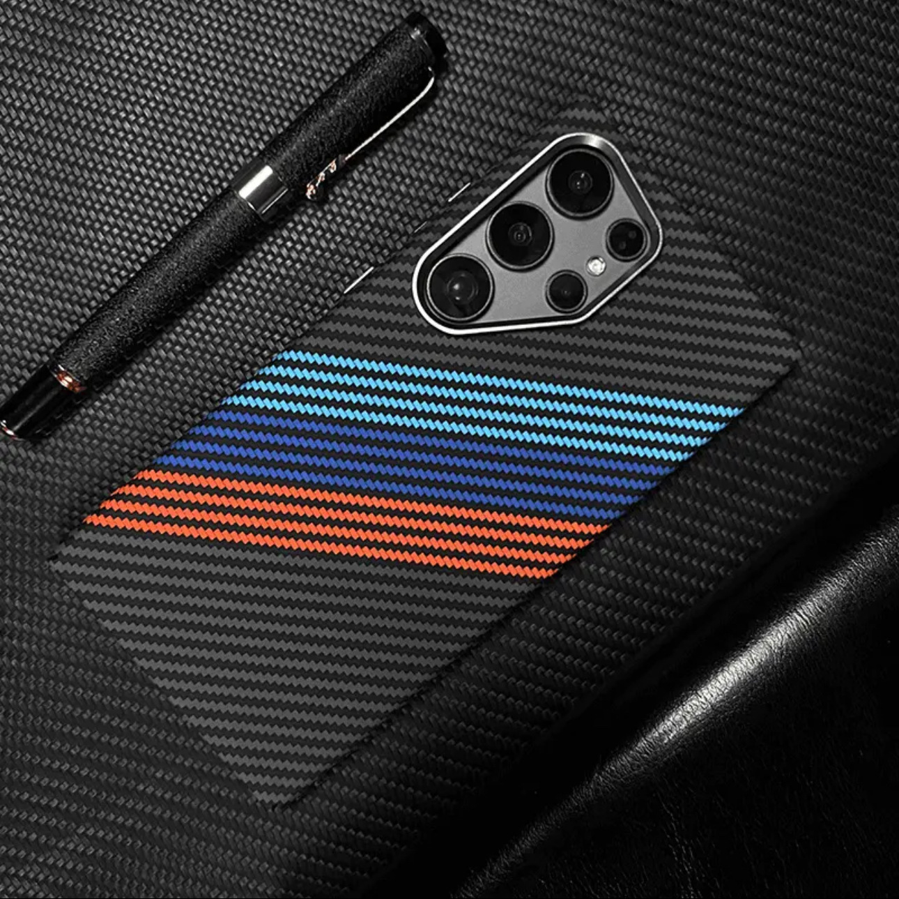 Samsung case:Magnetic Carbon Fiber Phone Case for Samsung Galaxy S26/S25/S23/A56/A17/A16Shockproof Slim PC Cover with Built-in Magnet, Anti-Scratch Matte Protective Case for Note 20