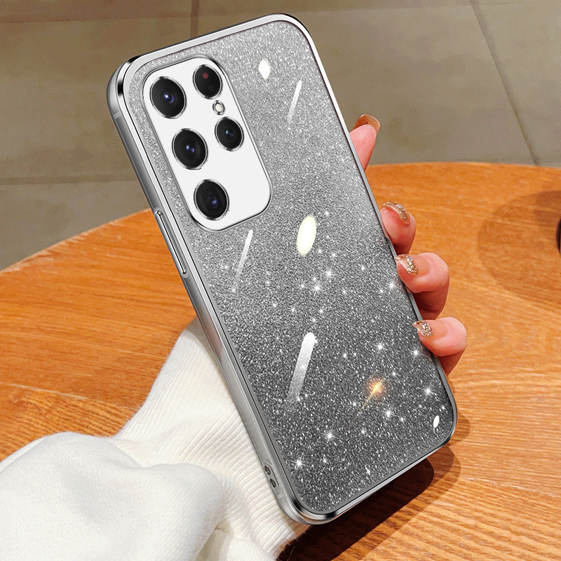 Samsung cover/case S26/S25/S24/S23/S22/S21 Gradient Glitter Electroplated Phone Case for Samsung A56/A55/A54/A36/A35/A17/A07/A06/A05, Shockproof Protective Cover