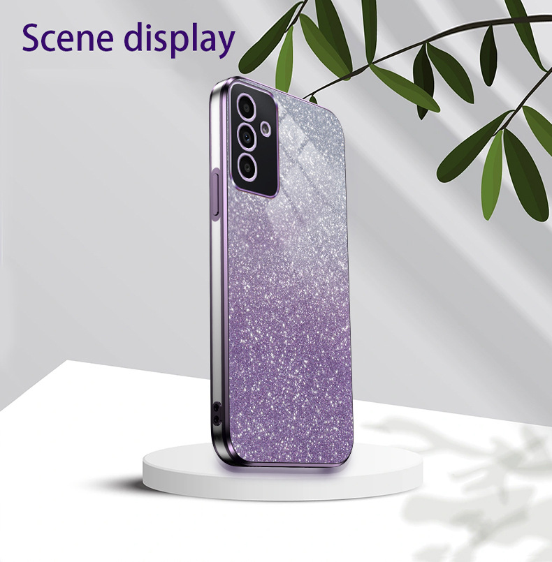 Samsung cover/case S26/S25/S24/S23/S22/S21 Gradient Glitter Electroplated Phone Case for Samsung A56/A55/A54/A36/A35/A17/A07/A06/A05, Shockproof Protective Cover