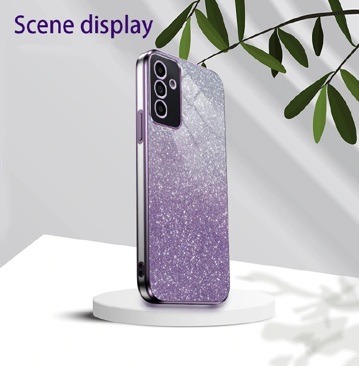 Samsung cover/case S26/S25/S24/S23/S22/S21 Gradient Glitter Electroplated Phone Case for Samsung A56/A55/A54/A36/A35/A17/A07/A06/A05, Shockproof Protective Cover