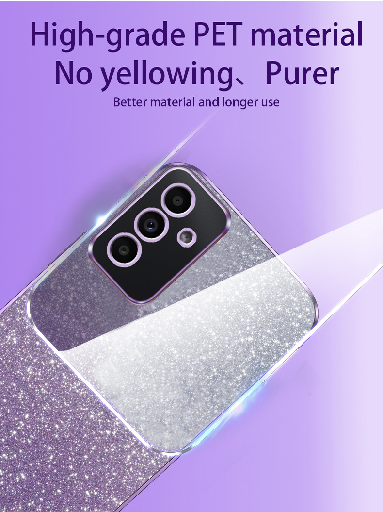 Samsung cover/case S26/S25/S24/S23/S22/S21 Gradient Glitter Electroplated Phone Case for Samsung A56/A55/A54/A36/A35/A17/A07/A06/A05, Shockproof Protective Cover