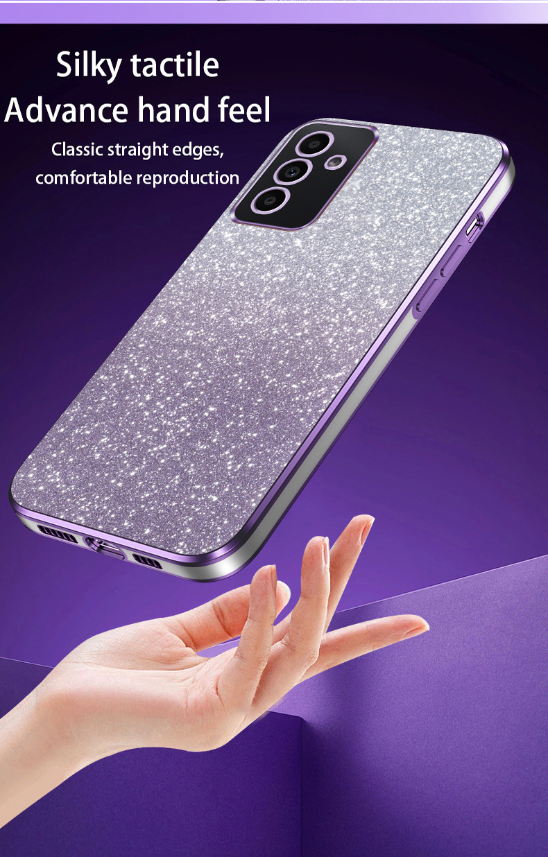 Samsung cover/case S26/S25/S24/S23/S22/S21 Gradient Glitter Electroplated Phone Case for Samsung A56/A55/A54/A36/A35/A17/A07/A06/A05, Shockproof Protective Cover