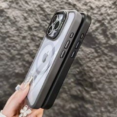 iPhone cover/case :Magnetic Clear Phone Case with Camera Bracket for iPhone 17 Pro Max/16 Pro Max/17/16, Shockproof Acrylic Cover for iphone 15/iphone 14/iphone 13/12/11