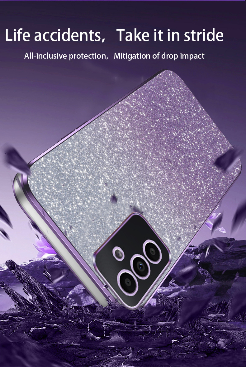 Samsung cover/case S26/S25/S24/S23/S22/S21 Gradient Glitter Electroplated Phone Case for Samsung A56/A55/A54/A36/A35/A17/A07/A06/A05, Shockproof Protective Cover
