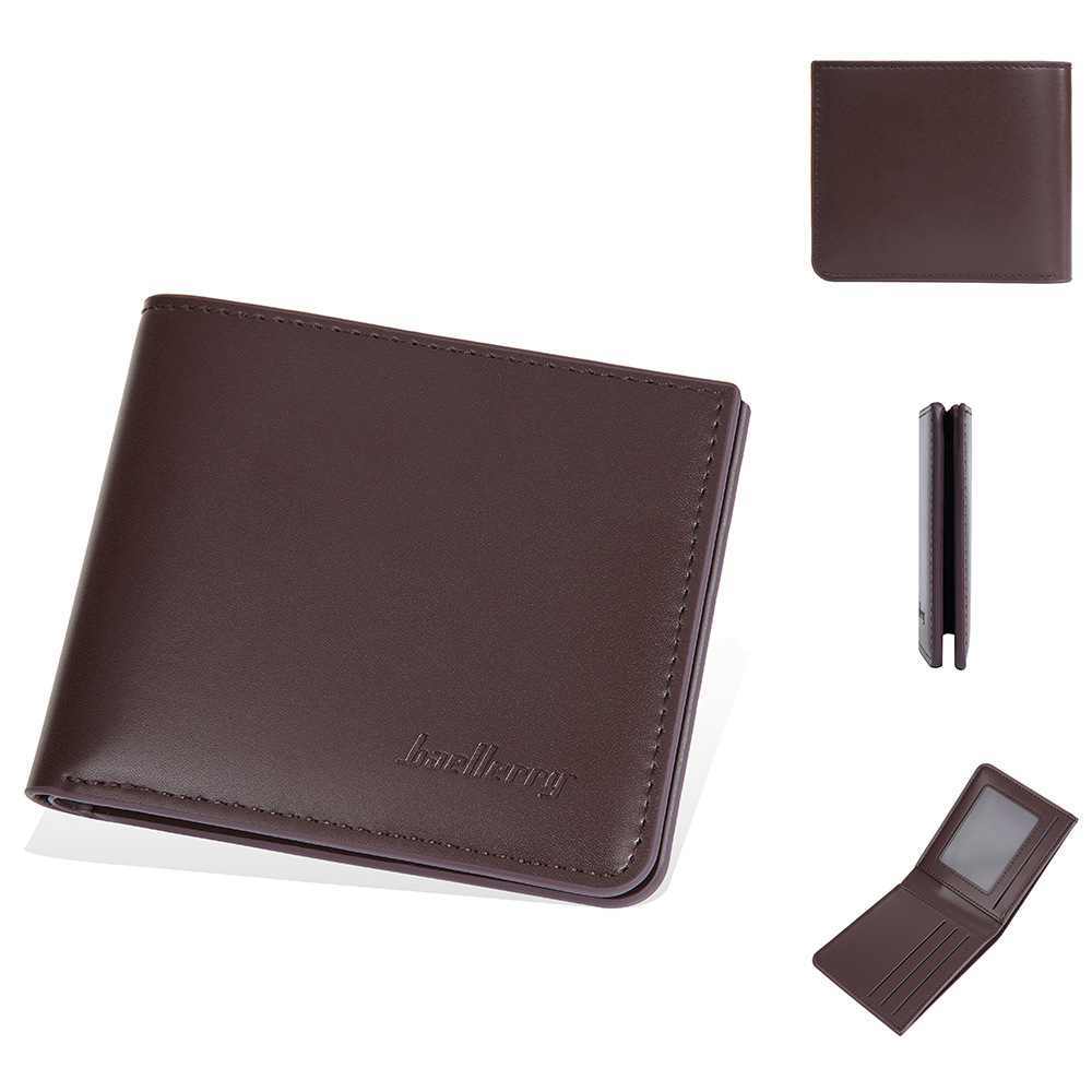 Men's  Wallet:Baellerry Men's Short Bifold Wallet, Multi-Card Slots Zipper Coin Purse, Slim PU Leather Casual Card Holder for Men