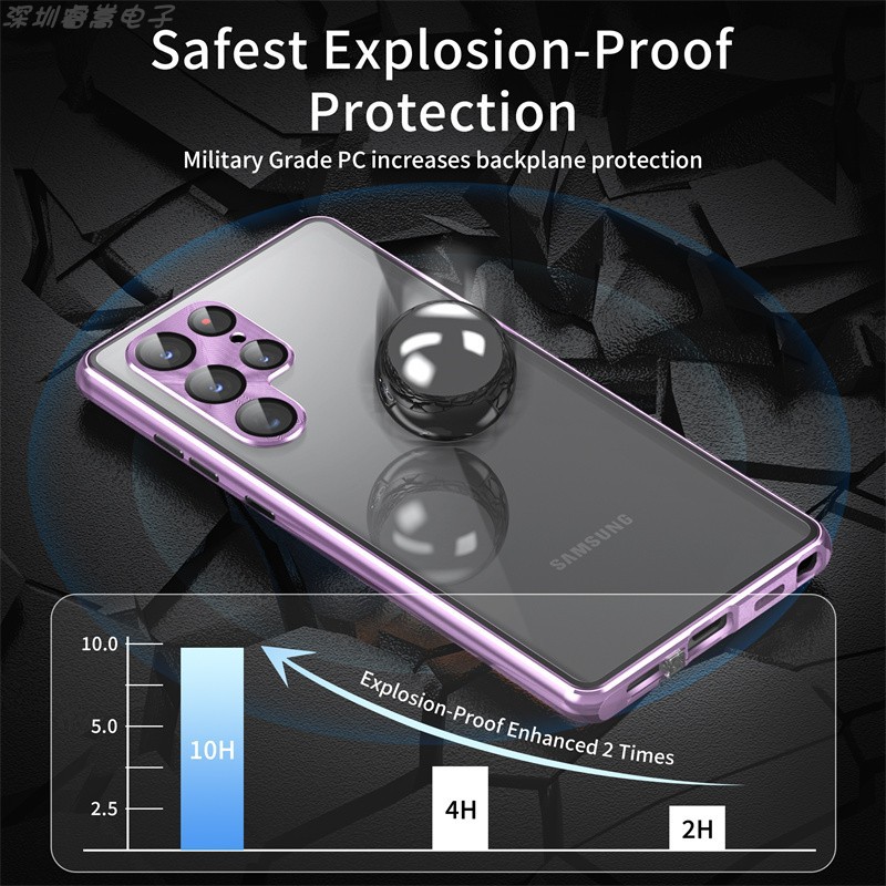 Samsung cover/Case：Latest Hot Sale Double Sided Tempered Glass Magnetic Phone Case, Metal Frame Full Wrap Anti-blue Light Protective Cover for Samsung S26/S26Plus/S26Ultra/S25/S25Plus/S25Ultra/S24