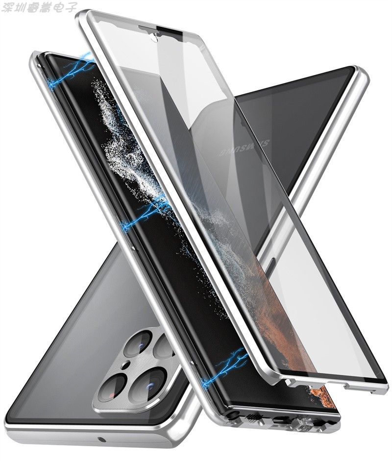 Samsung cover/Case：Latest Hot Sale Double Sided Tempered Glass Magnetic Phone Case, Metal Frame Full Wrap Anti-blue Light Protective Cover for Samsung S26/S26Plus/S26Ultra/S25/S25Plus/S25Ultra/S24
