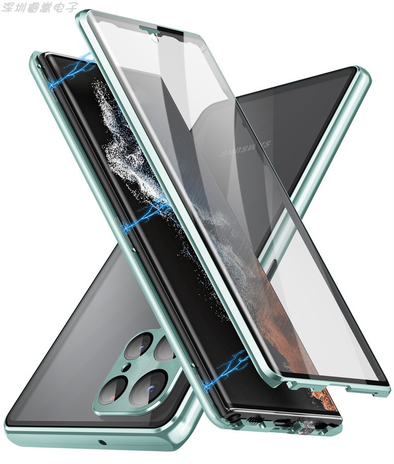 Samsung cover/Case：Latest Hot Sale Double Sided Tempered Glass Magnetic Phone Case, Metal Frame Full Wrap Anti-blue Light Protective Cover for Samsung S26/S26Plus/S26Ultra/S25/S25Plus/S25Ultra/S24