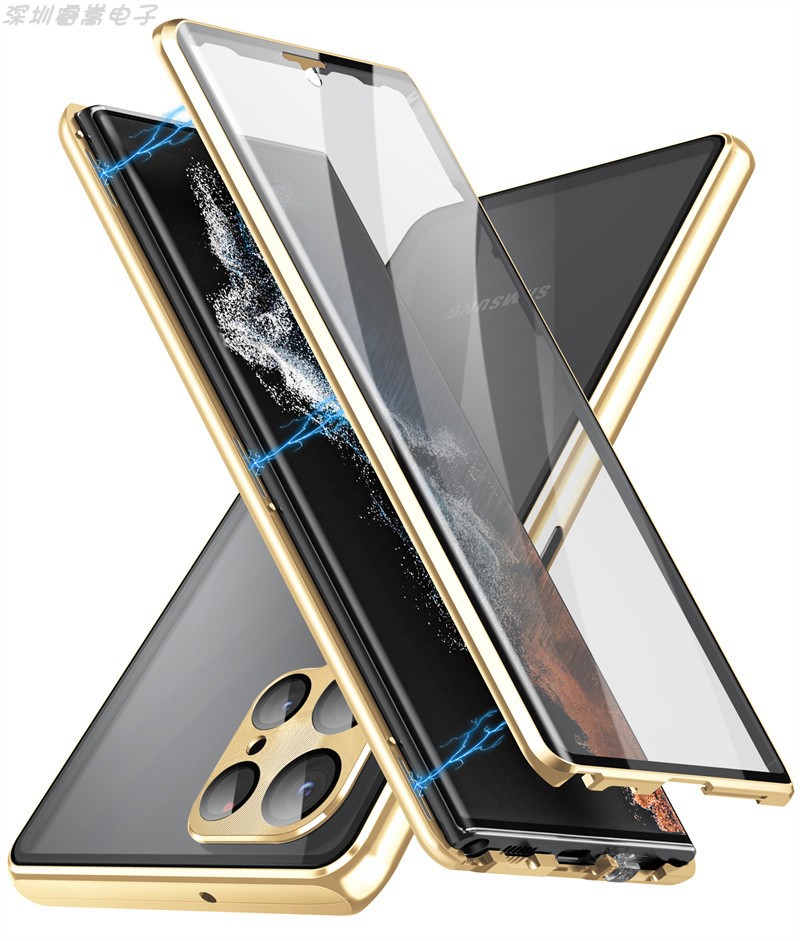 Samsung cover/Case：Latest Hot Sale Double Sided Tempered Glass Magnetic Phone Case, Metal Frame Full Wrap Anti-blue Light Protective Cover for Samsung S26/S26Plus/S26Ultra/S25/S25Plus/S25Ultra/S24