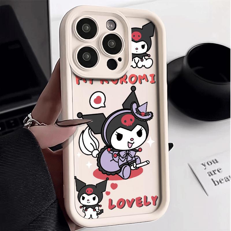 iPhone case:/cover： Cute Kuromi Cartoon Phone Case for iPhone 17 Pro Max/ iPhone 16/ iPhone 15/ iPhone 14/ iPhone 13/ iPhone 12, Shockproof Soft  Full Protective Cover for iPhone 11