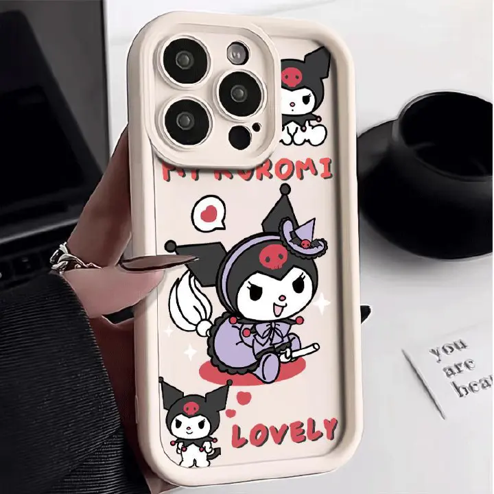 iPhone case:/cover： Cute Kuromi Cartoon Phone Case for iPhone 17 Pro Max/ iPhone 16/ iPhone 15/ iPhone 14/ iPhone 13/ iPhone 12, Shockproof Soft  Full Protective Cover for iPhone 11