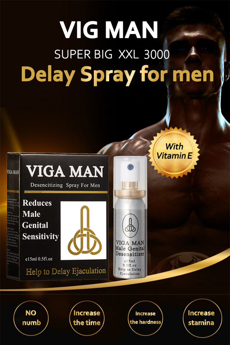 VIGA MAN Male Desensitizing Delay Spray 15ml Gentle Intimate Care Spray for Men