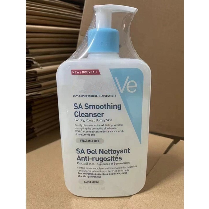 Salicylic Acid Smoothing Cleanser 236ml, Anti-Acne Face Wash for Dry Rough Bumpy Skin, Suitable for Acne & Eczema Prone Skin