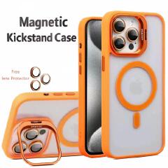 iPhone cover/case :Magnetic Clear Phone Case with Camera Bracket for iPhone 17 Pro Max/16 Pro Max/17/16, Shockproof Acrylic Cover for iphone 15/iphone 14/iphone 13/12/11