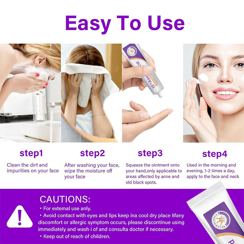 15% Azelaic Acid Blemish Removal Cream, 15% Azelaic Acid Facial Cream 20g, Niacinamide Vitamin C, Reduce Acne & Dark Spots, Skin Redness Relief