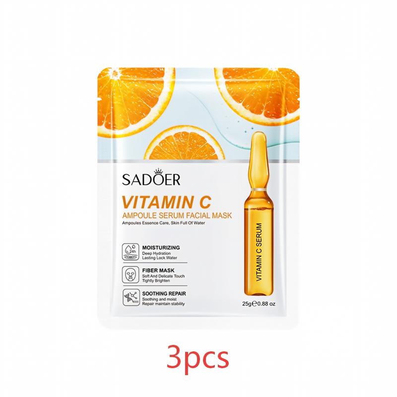 9 Pcs  SADOER Ampoule Serum Facial Mask, Moisturizing Soothing Hydrating Face Sheet Mask For All Skin Types