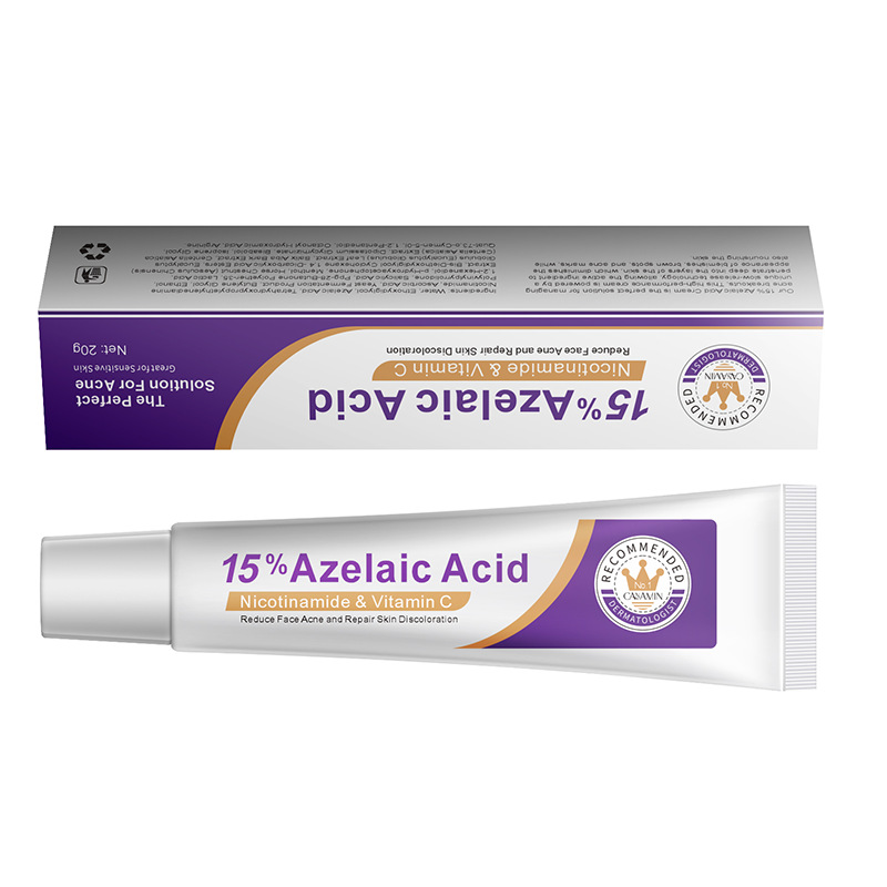 15% Azelaic Acid Blemish Removal Cream, 15% Azelaic Acid Facial Cream 20g, Niacinamide Vitamin C, Reduce Acne & Dark Spots, Skin Redness Relief