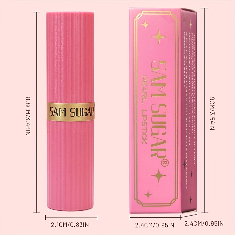 1pc SAM Waterproof Pearlescent Lip Gloss - Long-Lasting Shimmer Lipstick, Non-Sticky Hydrating Formula with Pearlescent, Moisturizing Lip Gloss for All Skin Types (,,, Tints) - Easy Application view 9