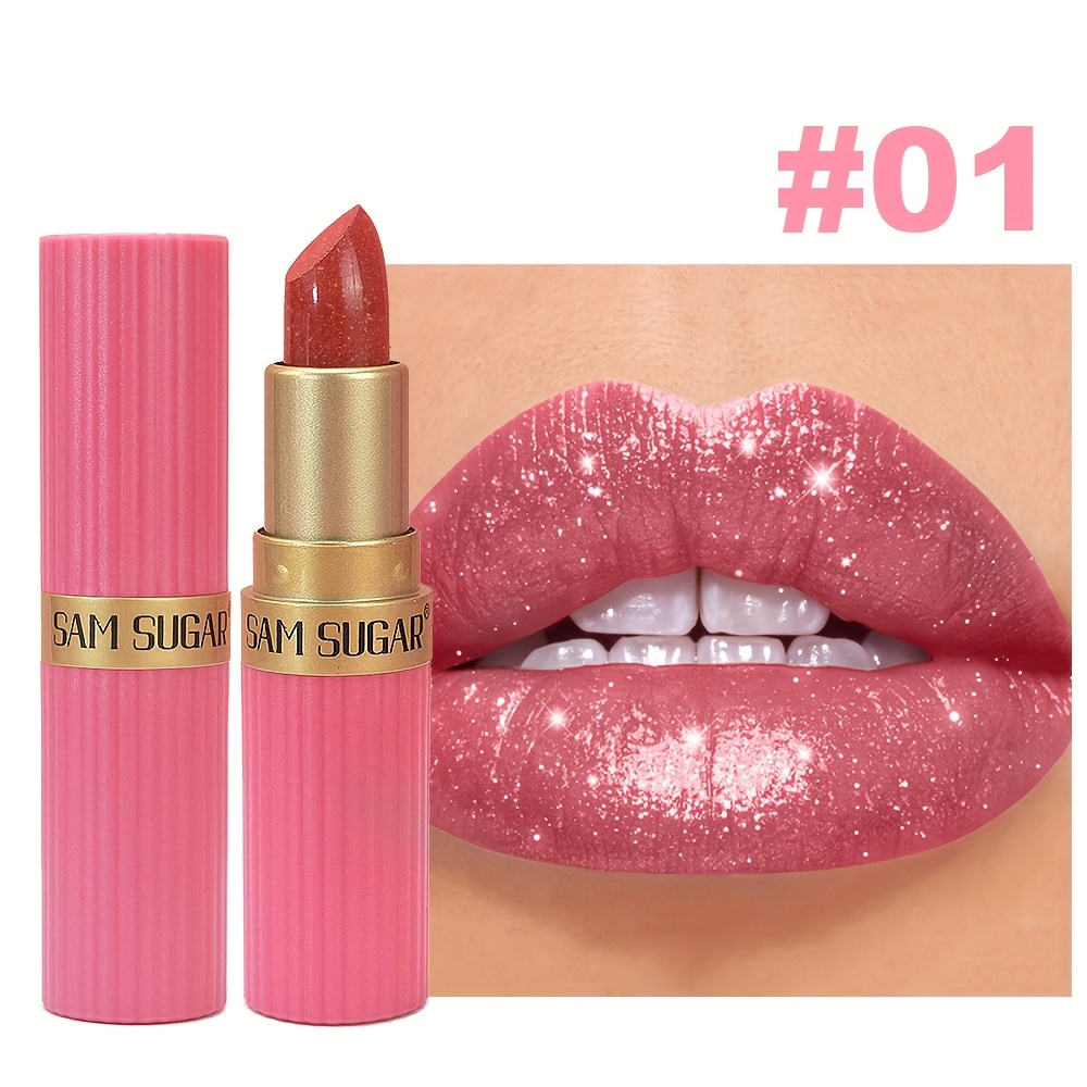 1pc SAM Waterproof Pearlescent Lip Gloss - Long-Lasting Shimmer Lipstick, Non-Sticky Hydrating Formula with Pearlescent, Moisturizing Lip Gloss for All Skin Types (,,, Tints) - Easy Application view 10