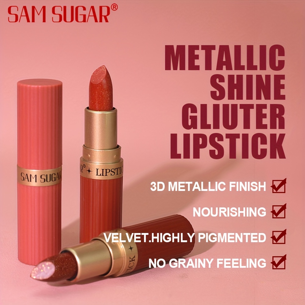 1pc SAM Waterproof Pearlescent Lip Gloss - Long-Lasting Shimmer Lipstick, Non-Sticky Hydrating Formula with Pearlescent, Moisturizing Lip Gloss for All Skin Types (,,, Tints) - Easy Application view 3