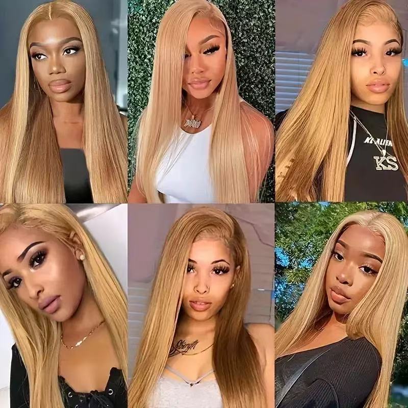 Lace Front Wig Human Hair Blonde - HD Transparent Lace Front Wigs Human Hair 180% Density Blonde Glueless Wigs Human Hair, HD Straight Lace Frontal Wigs Human Hair Pre Plucked Creamy White 20 inch