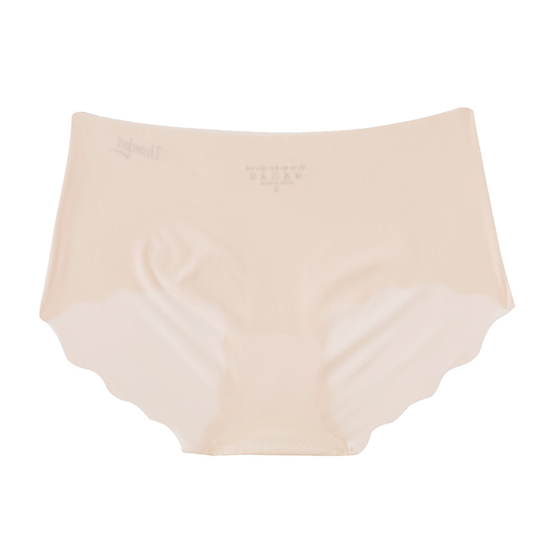 Cross-border Europe and America seamless panties mid-waist large size one-piece cotton crotch breathable bikini mid-low waist thin nude feel