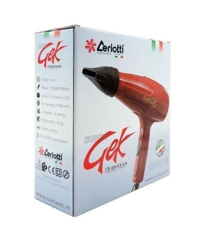 Ceriotti GEK 3800W Professional Salon Hair Dryer – High Power Blow Dryer for Fast Drying, Styling & Salon Use, Ceramic & Ionic Technology, C.E Certified