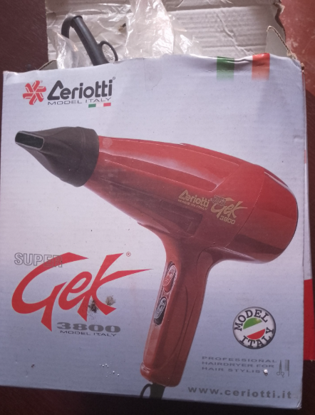 Ceriotti GEK 3800W Professional Salon Hair Dryer – High Power Blow Dryer for Fast Drying, Styling & Salon Use, Ceramic & Ionic Technology, C.E Certified