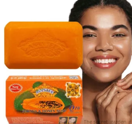 OFFER!! Original Asantee Papaya And Honey Anti Acne Soap – Nourishing, Natural Skincare for Smooth & Glowing Skin**Asante soap