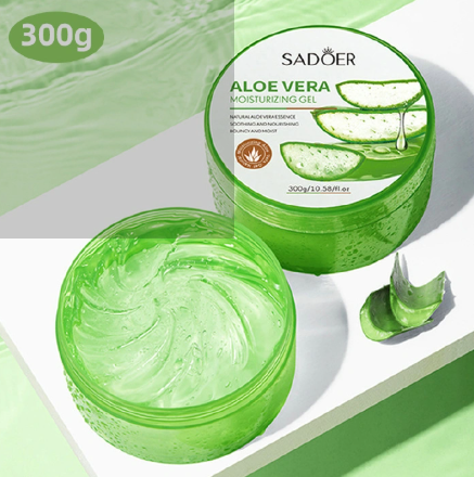 Aloe Vera Gel Moisture Face Cream 300g – Hydrating Sleeping Mask for Face, Scalp, Skin & Sunburn Relief