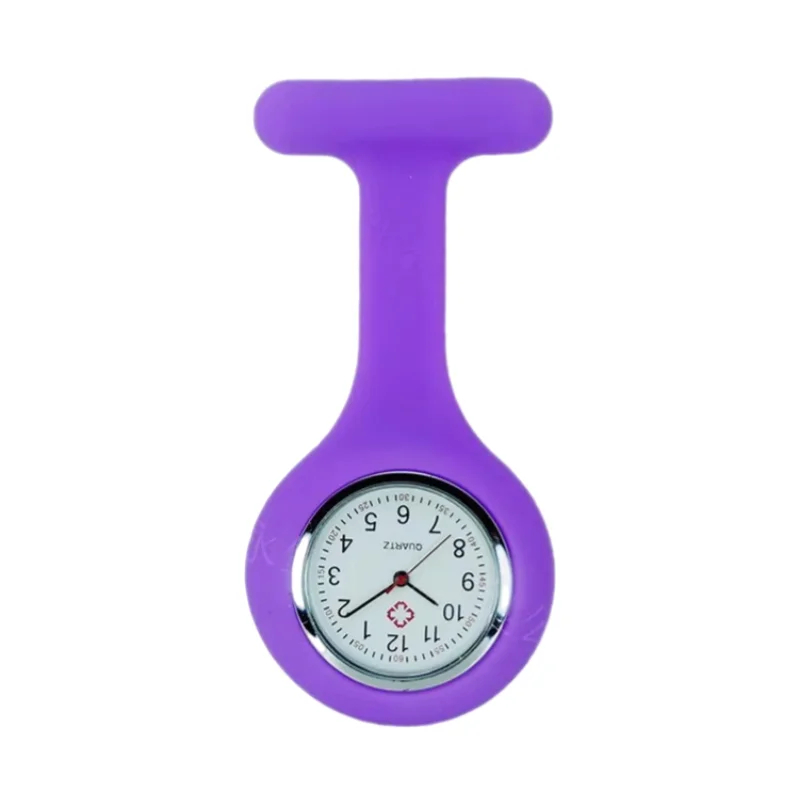 Silicone Nurse Watch Brooch Fob Pocket Tunic Quartz_MULTIPLE COLOURS