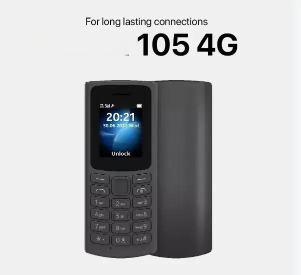 5G Original GSM mobile phone for NOKIA 105 HDM second hand cellphone keypad feature phone elder cheap mobile phone