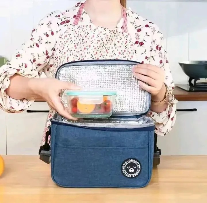 Insulated 9L Large Capacity Lunch Bag – Portable Thermal Cooler Bag for Kids, Women & Men with Adjustable Shoulder Strap, Leakproof & Durable for Work, School & Travel