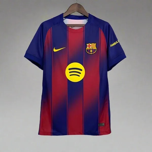FC Barcelona 25/26 Home Jersey Half Sleeve – Premium Thai Quality Football Shirt for Men – New Barcelona Home Kit 2025/26 – Barça Soccer Jersey - FC Barcelona 2025/26 Home Kit Fan Edition Short Sleeve