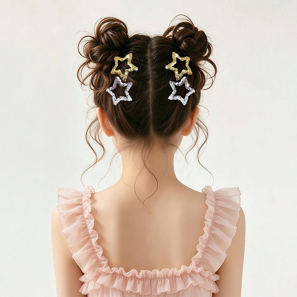 40Pcs Mixed Candy Color Star Hair Clips for Girls, 3CM Minimalist Pentagram BB Hair Pins, Cute Sweet Hair Accessories for Daily School Outdoor Performance Photo Shoot