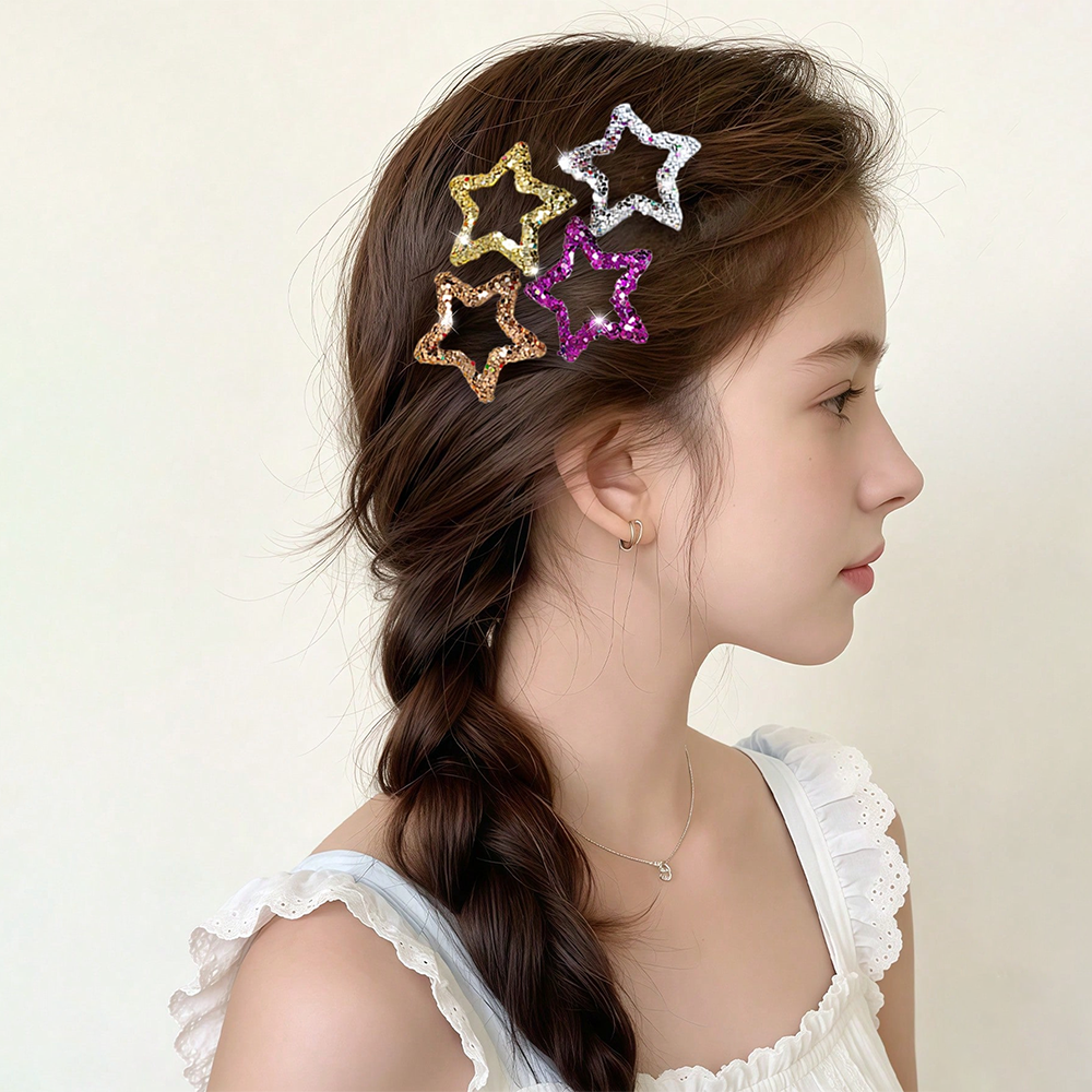 40Pcs Mixed Candy Color Star Hair Clips for Girls, 3CM Minimalist Pentagram BB Hair Pins, Cute Sweet Hair Accessories for Daily School Outdoor Performance Photo Shoot