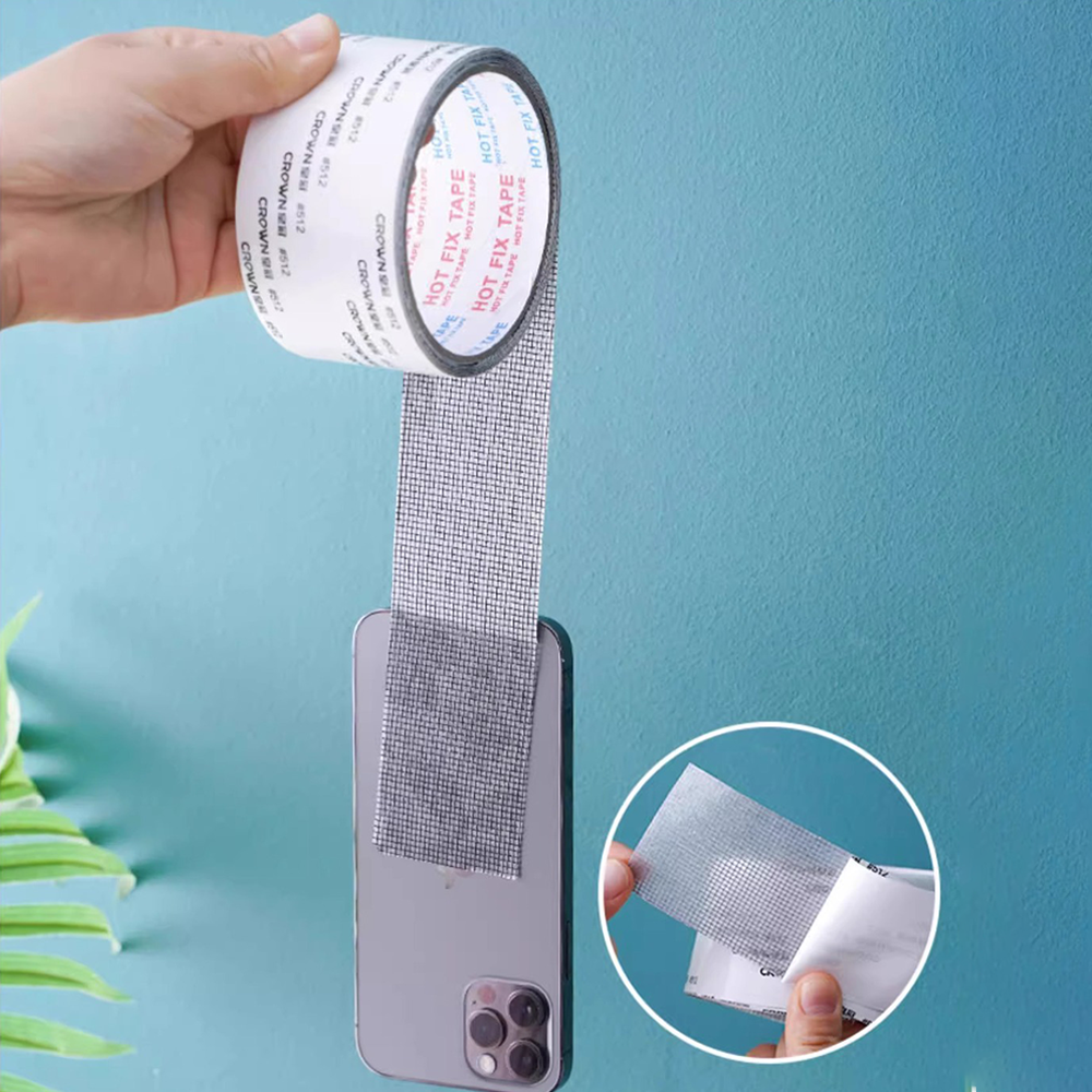 Window Screen Repair Tape 5cm×2m, Strong Adhesive Fly Screen Repair Kit, Mesh Patch Tape for Window Door Pet Cage Hole Crack Fix