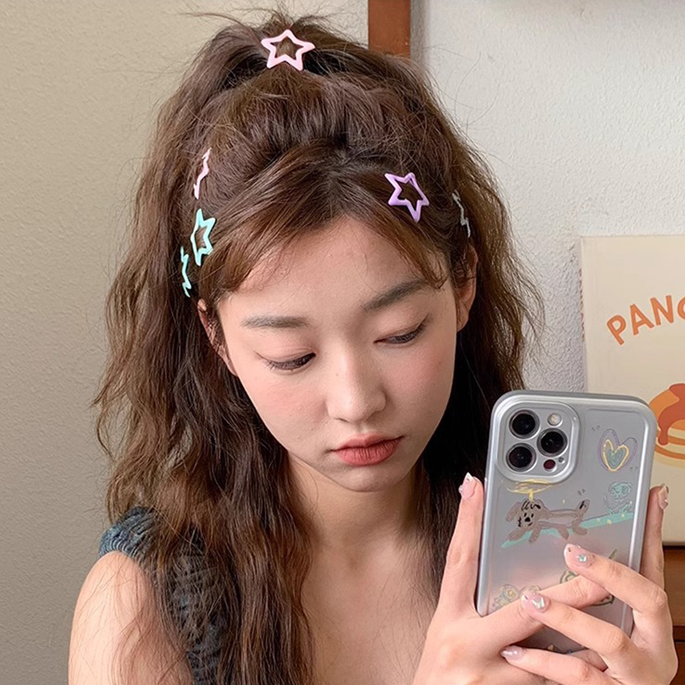 40Pcs Mixed Candy Color Star Hair Clips for Girls, 3CM Minimalist Pentagram BB Hair Pins, Cute Sweet Hair Accessories for Daily School Outdoor Performance Photo Shoot