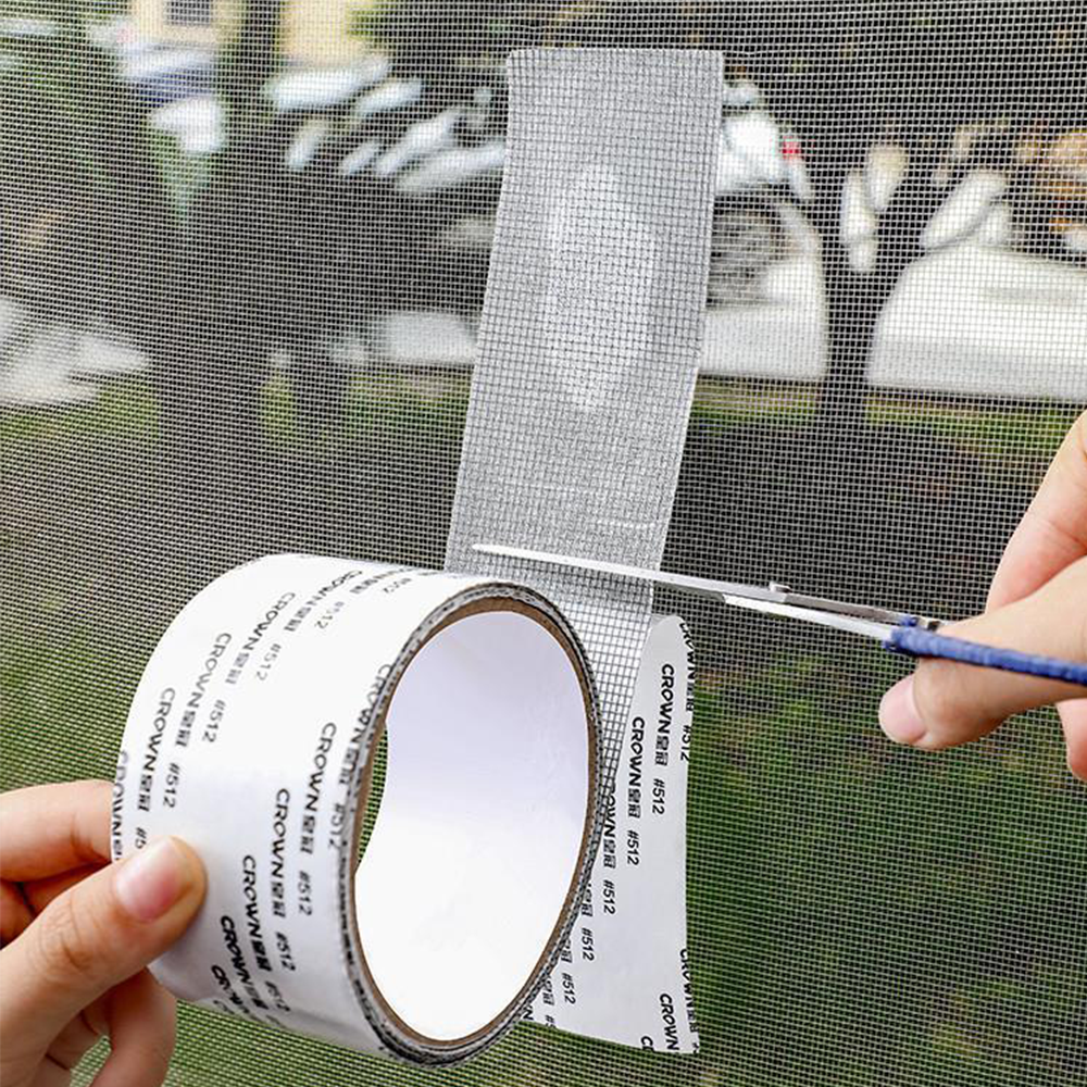 Window Screen Repair Tape 5cm×2m, Strong Adhesive Fly Screen Repair Kit, Mesh Patch Tape for Window Door Pet Cage Hole Crack Fix