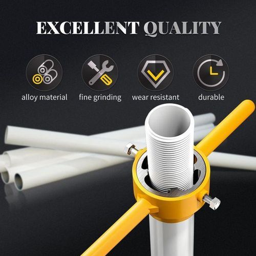 6-piece plastic pipe threading die set, pipe threading tool kit, for manual quick threading of PVC pipes.