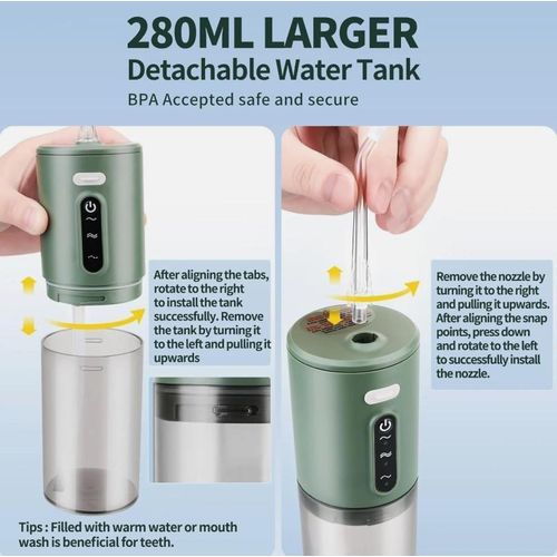 Electric Oral Irrigator Detachable Water Flosser Portable Dental Water Jet Waterproof Teeth Cleaner Powerful Mouth Washing Machine